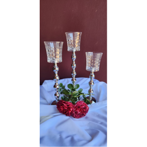 Glass Candle Holders Set